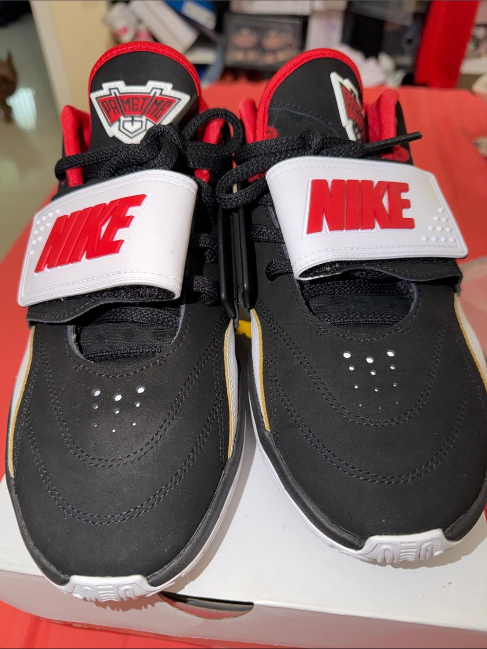 Nike men  Black, Red & Yellow Sneakers with White Strap LeBron James Limited
